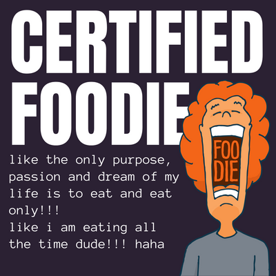 Certified Foodie T-Shirt Design Illustration